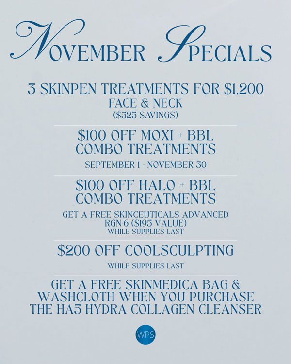 November 2025 Wilmington Med Spa Specials